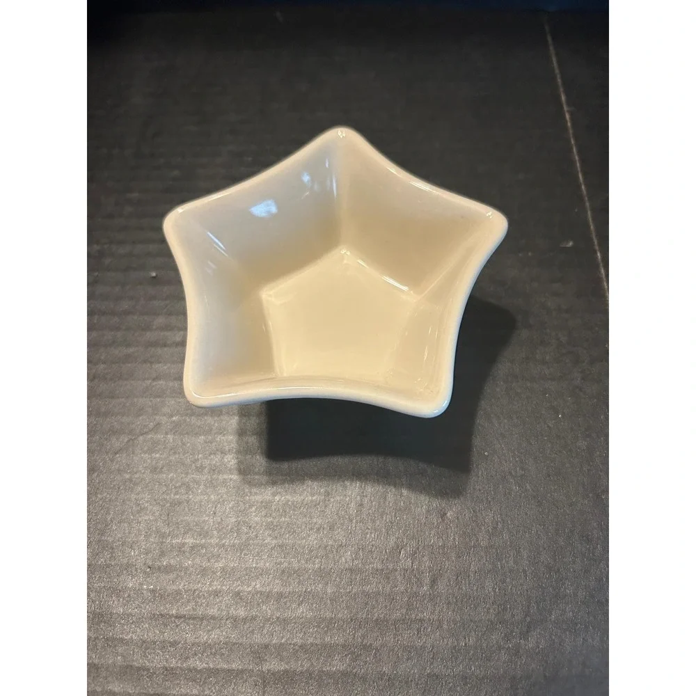 Longaberger Pottery  Traditions Small Holiday Star Dip Bowl Heritage Red